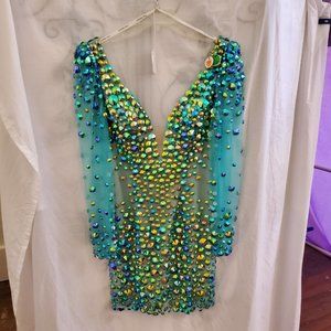 Sherri Hill prom/cocktail dress with HUGE jewels